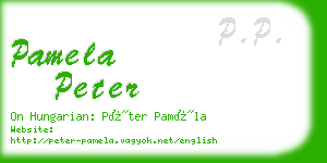 pamela peter business card